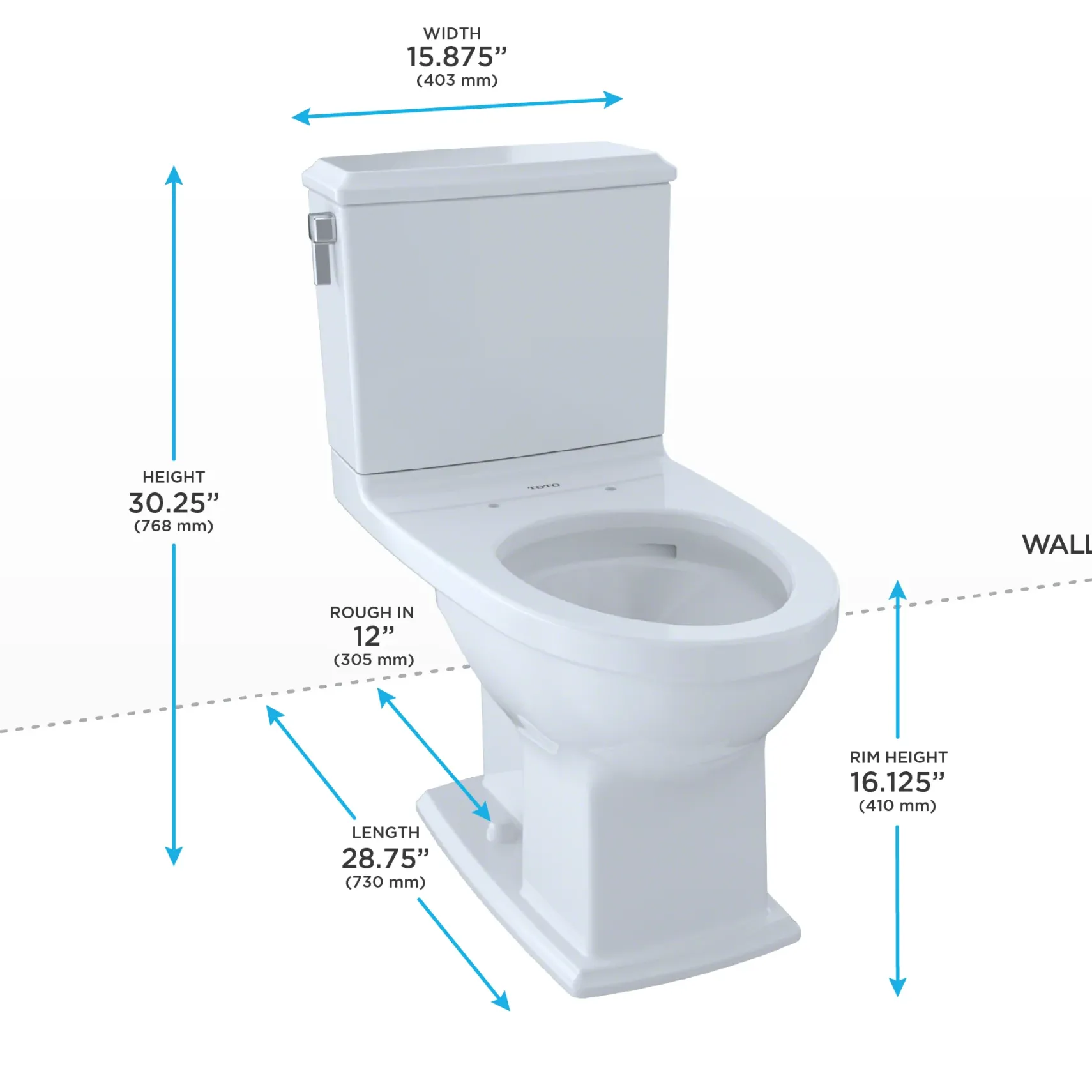 TOTO Connelly Two-Piece Elongated Dual-Max, Dual Flush 1.28 and 0.9 GPF Universal Height Toilet, Ebony, Vitreous China, CST494CEMF#51