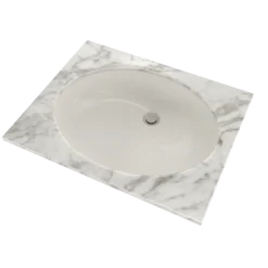 TOTO Dantesca Oval Undermount Bathroom Sink with CEFIONTECT, Colonial White, Vitreous China, LT597G#11