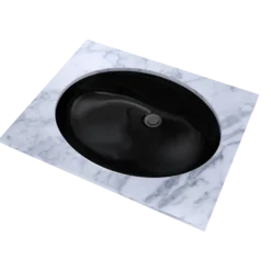 TOTO Dantesca Oval Undermount Bathroom Sink, Ebony, Vitreous China, LT597#51
