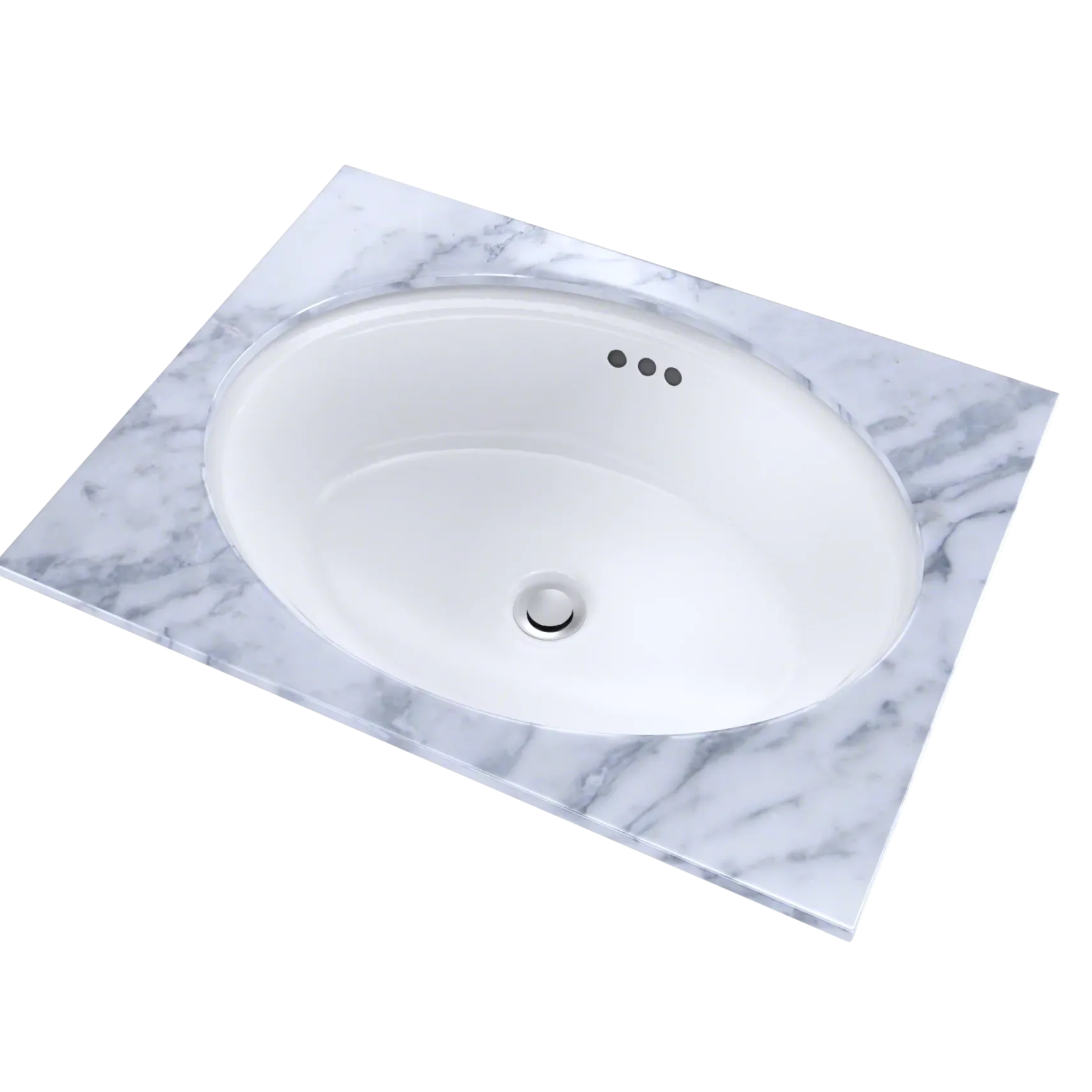 TOTO Dartmouth 18-3/4" x 13-3/4" Oval Undermount Bathroom Sink, Cotton White, Vitreous China, LT641#01