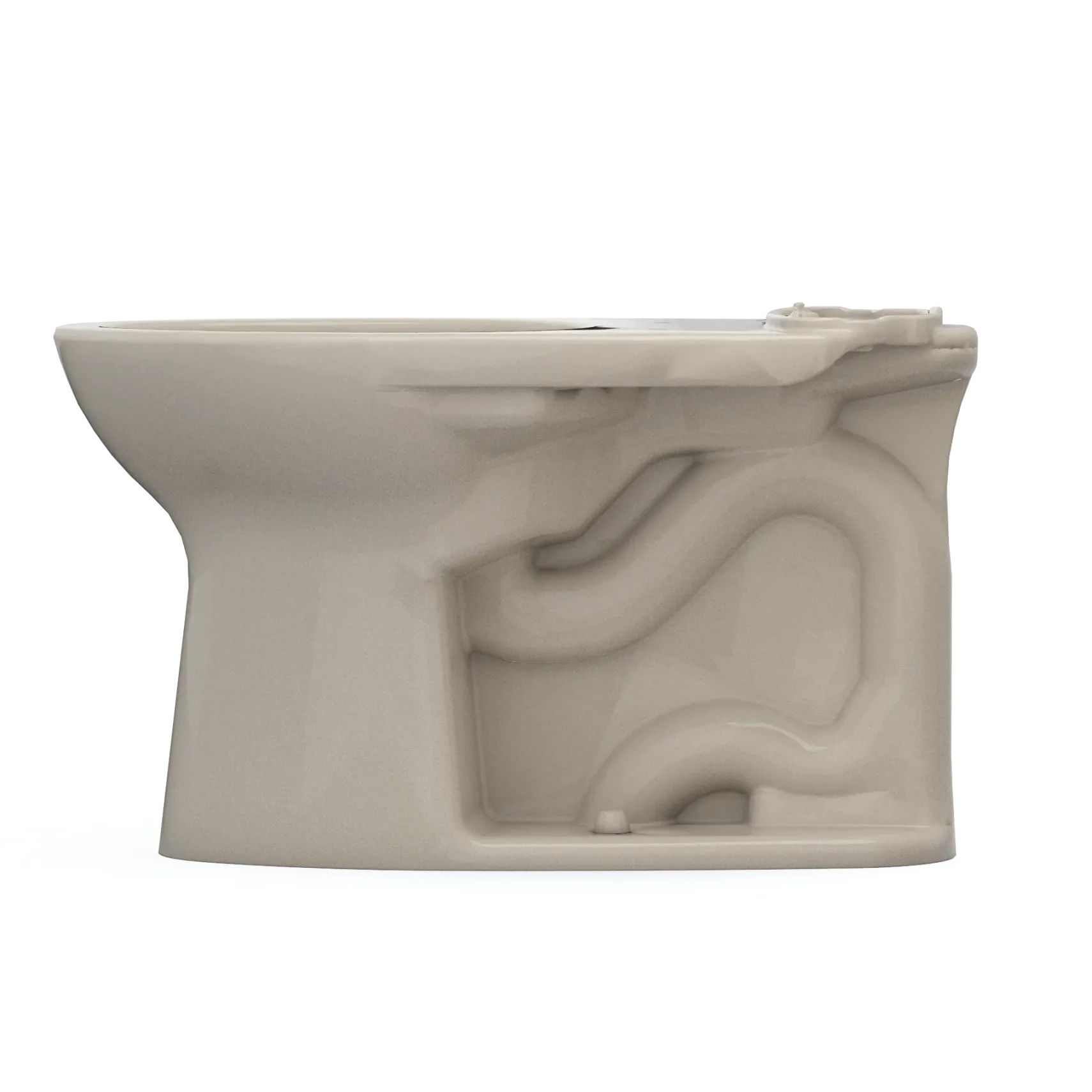 TOTO Drake Elongated TORNADO FLUSH Toilet Bowl with CEFIONTECT, Bone, Vitreous China, C776CEG#03