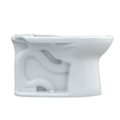 TOTO Drake Elongated Universal Height TORNADO FLUSH Toilet Bowl with CEFIONTECT, WASHLET+ Ready, Cotton White, Vitreous China, C776CEFGT40#01