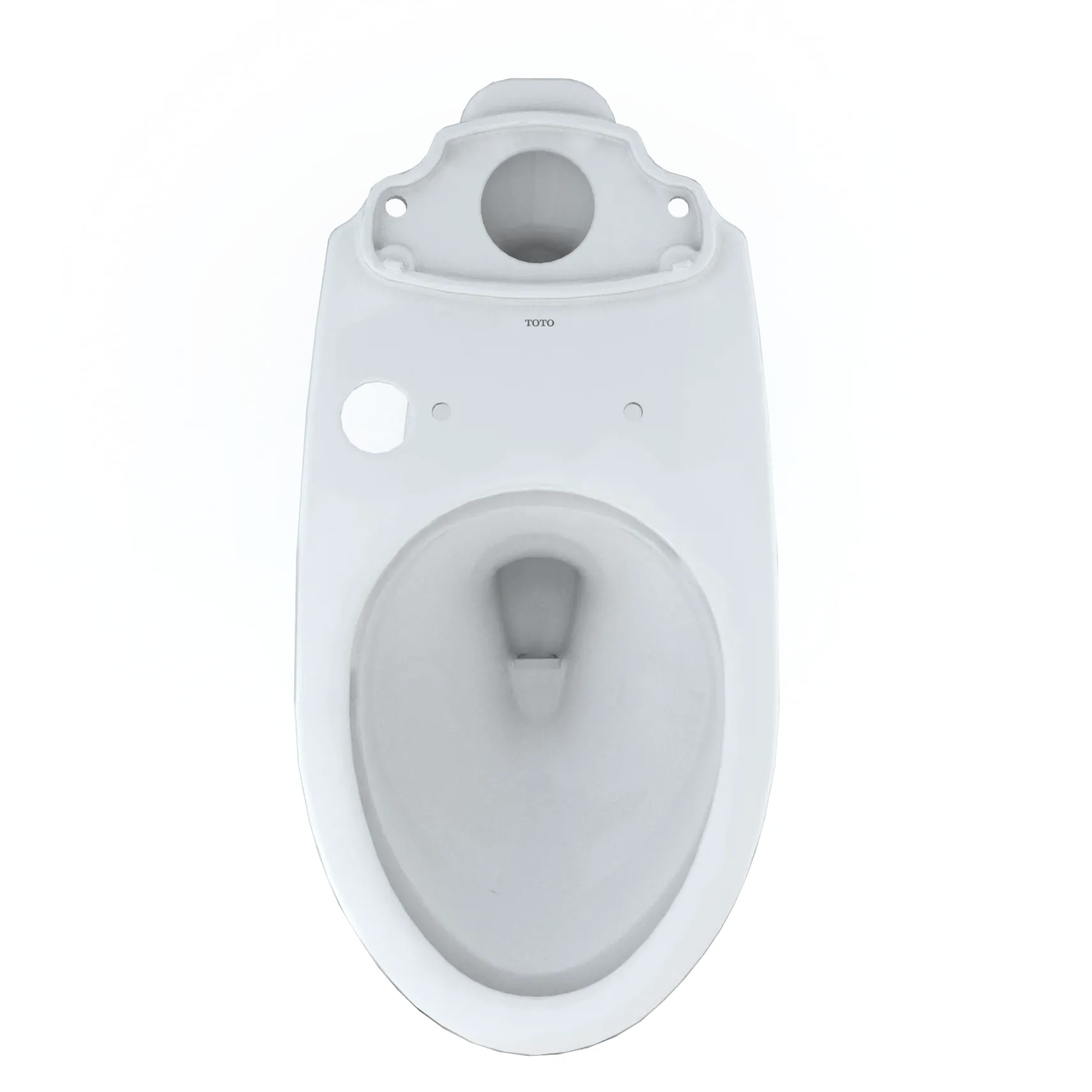TOTO Drake Elongated Universal Height TORNADO FLUSH Toilet Bowl with CEFIONTECT, WASHLET+ Ready, Cotton White, Vitreous China, C776CEFGT40#01
