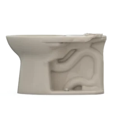 TOTO Drake Elongated Universal Height TORNADO FLUSH Toilet Bowl with CEFIONTECT, Bone, Vitreous China, C776CEFG#03