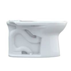 TOTO Drake Elongated Universal Height TORNADO FLUSH Toilet Bowl with CEFIONTECT, Cotton White, Vitreous China, C776CEFG#01