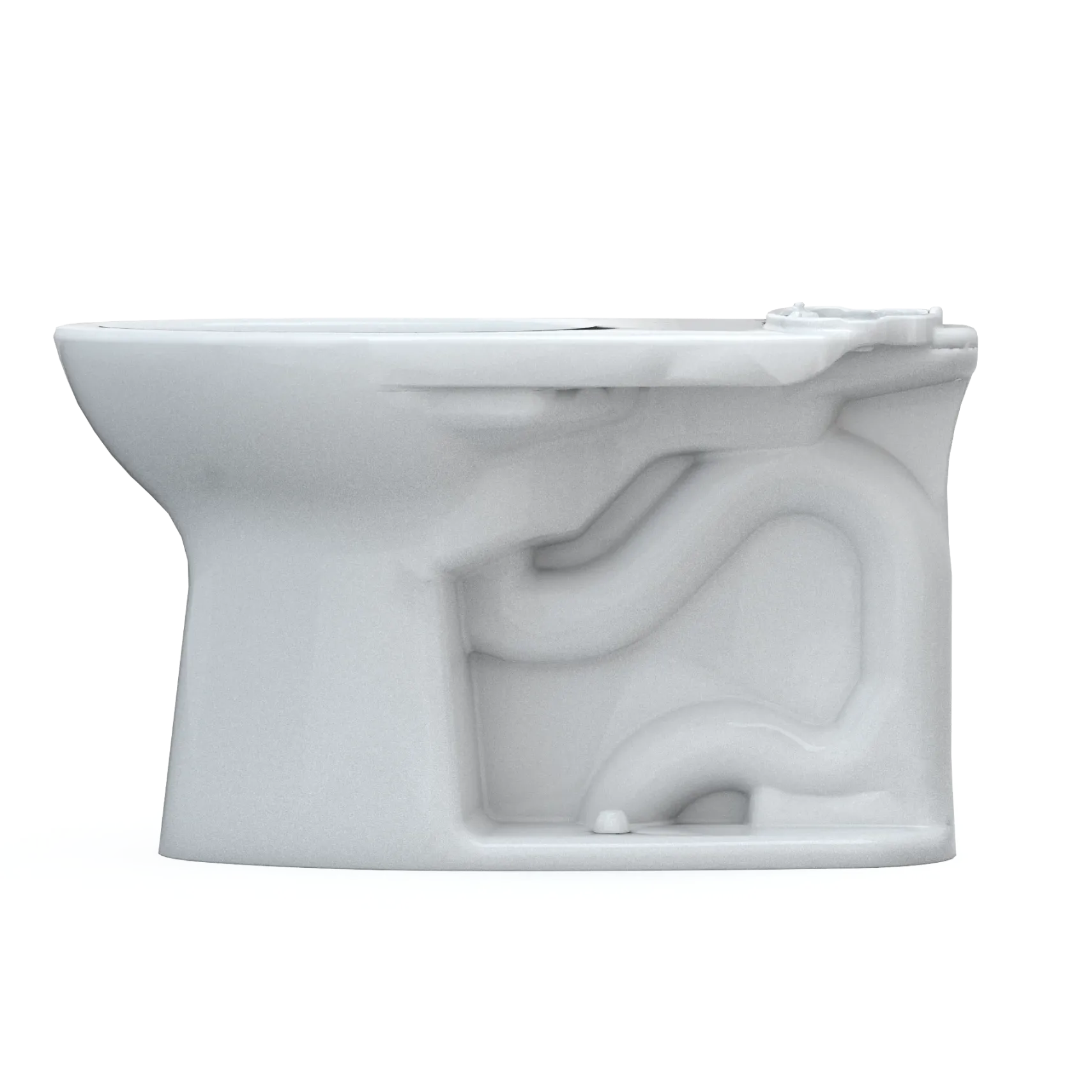 TOTO Drake Elongated Universal Height TORNADO FLUSH Toilet Bowl with CEFIONTECT, Cotton White, Vitreous China, C776CEFG#01
