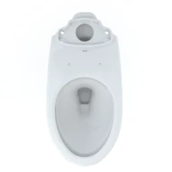 TOTO Drake Elongated Universal Height TORNADO FLUSH Toilet Bowl with CEFIONTECT, Cotton White, Vitreous China, C776CEFG#01