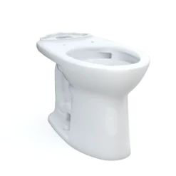 TOTO Drake Elongated Universal Height TORNADO FLUSH Toilet Bowl with 10 Inch Rough-In and CEFIONTECT, Cotton White, Vitreous China, C776CEFG.10#01