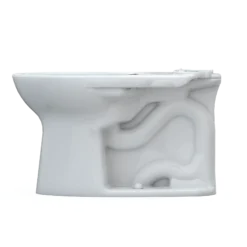 TOTO Drake Elongated Universal Height TORNADO FLUSH Toilet Bowl with 10 Inch Rough-In and CEFIONTECT, Cotton White, Vitreous China, C776CEFG.10#01