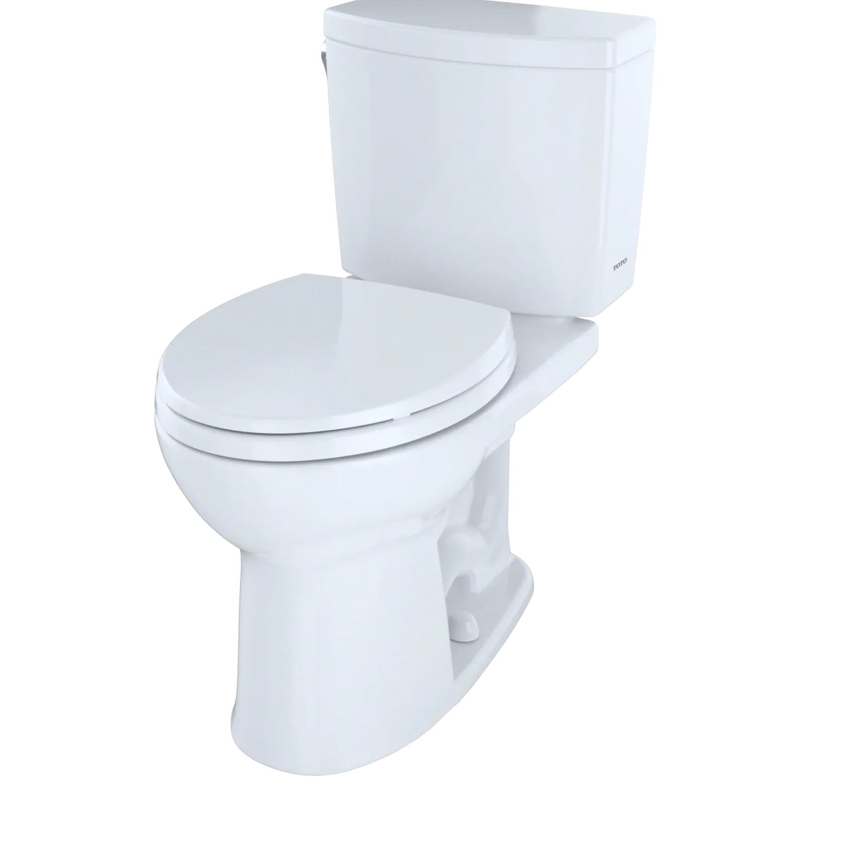 TOTO Drake II 1G Two-Piece Round 1.0 GPF Universal Height Toilet with CEFIONTECT, Cotton White, Vitreous China, CST453CUFG#01