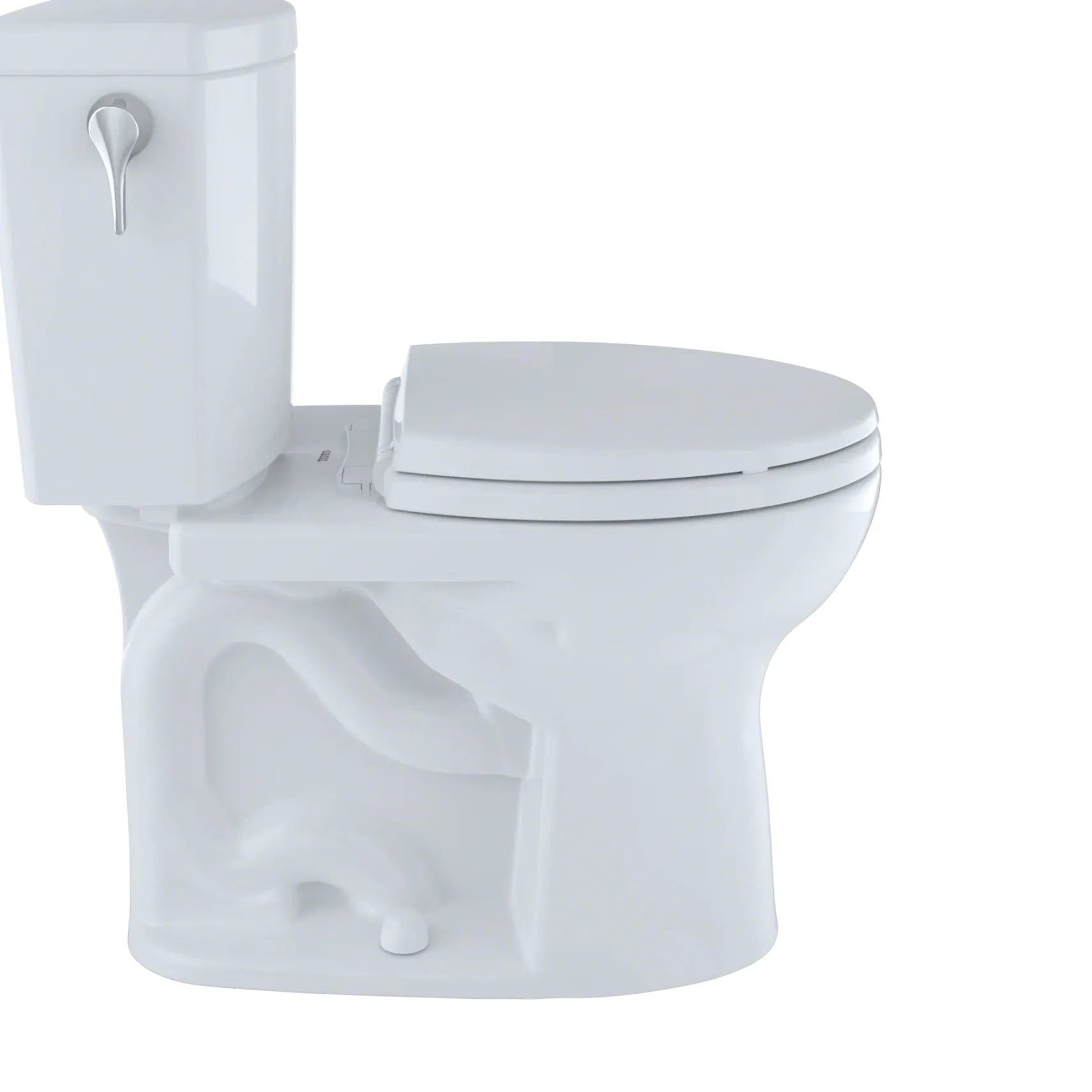 TOTO Drake II 1G Two-Piece Round 1.0 GPF Universal Height Toilet with CEFIONTECT, Cotton White, Vitreous China, CST453CUFG#01