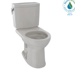 TOTO Drake II 1G Two-Piece Round 1.0 GPF Universal Height Toilet with CEFIONTECT, Sedona Beige, Vitreous China, CST453CUFG#12