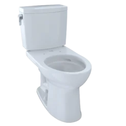 TOTO Drake II 1G Two-Piece Elongated 1.0 GPF Universal Height Toilet with CEFIONTECT, Cotton White, Vitreous China, CST454CUFG#01