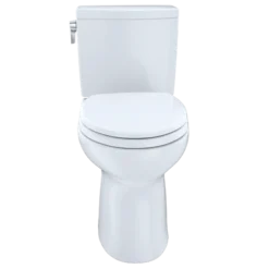TOTO Drake II 1G Two-Piece Elongated 1.0 GPF Universal Height Toilet with CEFIONTECT, Cotton White, Vitreous China, CST454CUFG#01