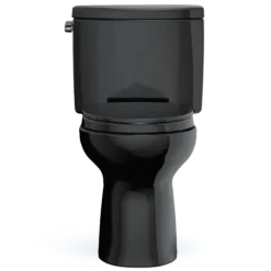 TOTO Drake II Two-Piece Elongated 1.28 GPF Universal Height Toilet with SS124 SoftClose Seat, WASHLET+ Ready, Ebony, Vitreous China|Plastic, MS454124CEF#51