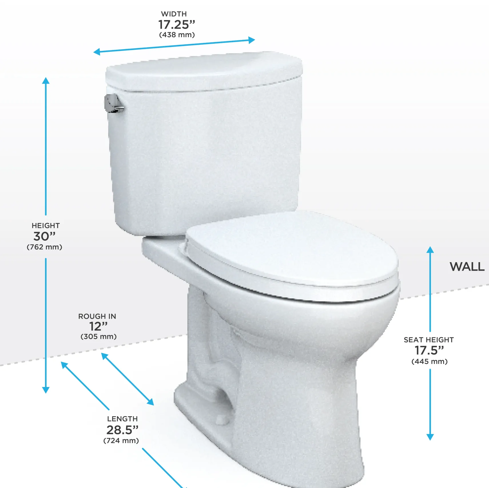TOTO Drake II Two-Piece Elongated 1.28 GPF Universal Height Toilet with CEFIONTECT and SS124 SoftClose Seat, WASHLET+ Ready, Bone, Vitreous China|Plastic, MS454124CEFG#03
