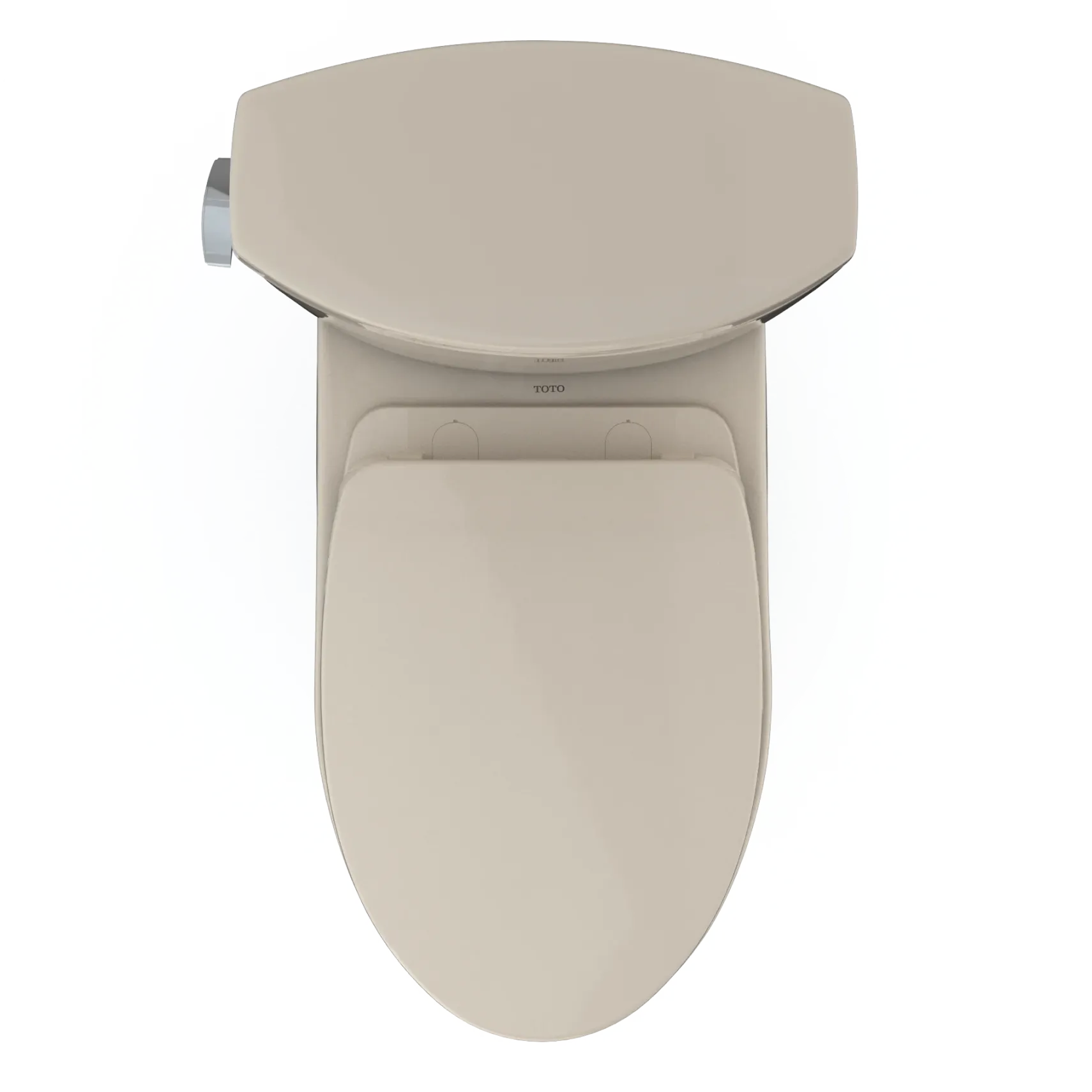 TOTO Drake II Two-Piece Elongated 1.28 GPF Universal Height Toilet with CEFIONTECT and SS124 SoftClose Seat, WASHLET+ Ready, Bone, Vitreous China|Plastic, MS454124CEFG#03