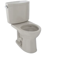 TOTO Drake II Two-Piece Round 1.28 GPF Universal Height Toilet with CEFIONTECT, Bone, Vitreous China, CST453CEFG#03