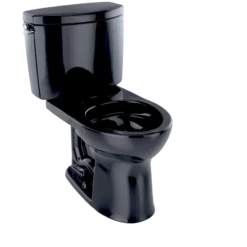 TOTO Drake II Two-Piece Round 1.28 GPF Universal Height Toilet, Ebony, Vitreous China, CST453CEF#51