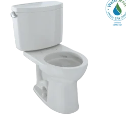 TOTO Drake II Two-Piece Round 1.28 GPF Universal Height Toilet with CEFIONTECT, Colonial White, Vitreous China, CST453CEFG#11