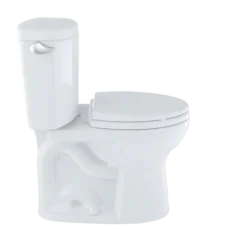 TOTO Drake II Two-Piece Round 1.28 GPF Universal Height Toilet with CEFIONTECT, Colonial White, Vitreous China, CST453CEFG#11
