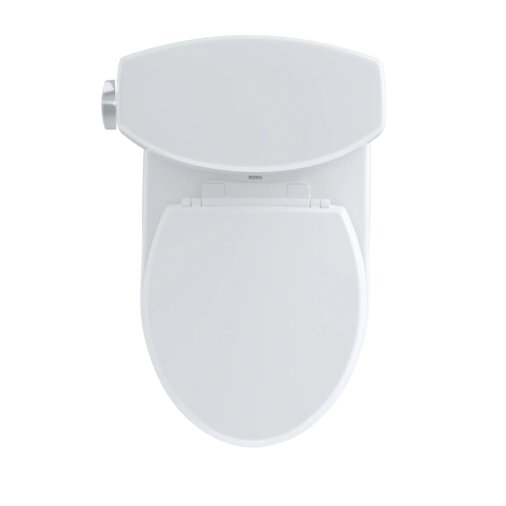 TOTO Drake II Two-Piece Round 1.28 GPF Universal Height Toilet with CEFIONTECT and Right-Hand Trip Lever, Cotton White, Vitreous China, CST453CEFRG#01