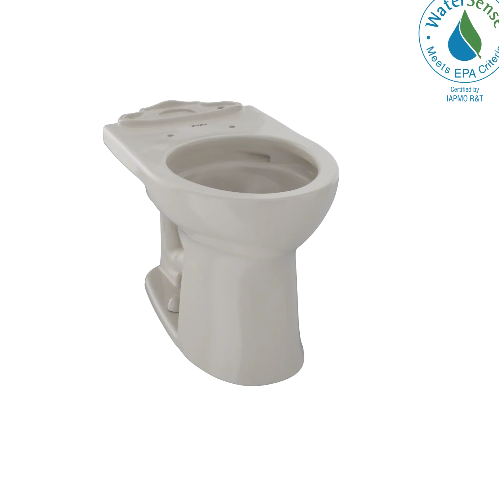 TOTO Drake II Universal Height Round Toilet Bowl with CEFIONTECT, Bone, Vitreous China, C453CUFG#03