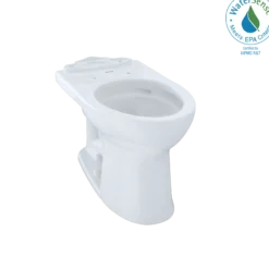 TOTO Drake II Universal Height Elongated Toilet Bowl with CEFIONTECT, Cotton White, Vitreous China, C454CUFG#01