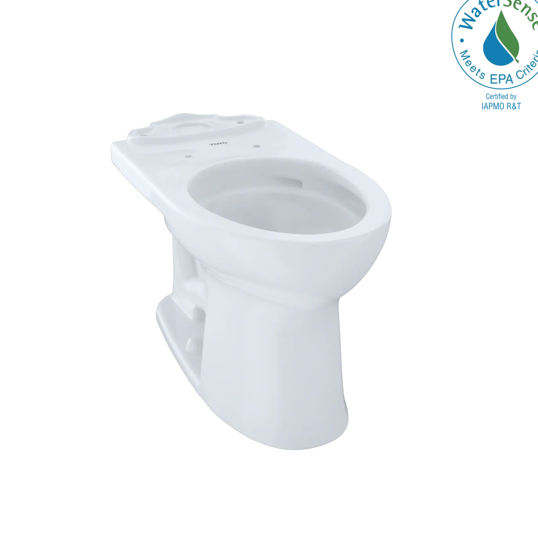 TOTO Drake II Universal Height Elongated Toilet Bowl with CEFIONTECT, Cotton White, Vitreous China, C454CUFG#01