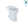 TOTO Drake II Universal Height Round Toilet Bowl with CEFIONTECT, Cotton White, Vitreous China, C453CUFG#01