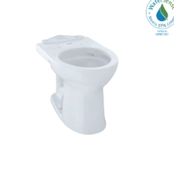 TOTO Drake II Universal Height Round Toilet Bowl with CEFIONTECT, Cotton White, Vitreous China, C453CUFG#01