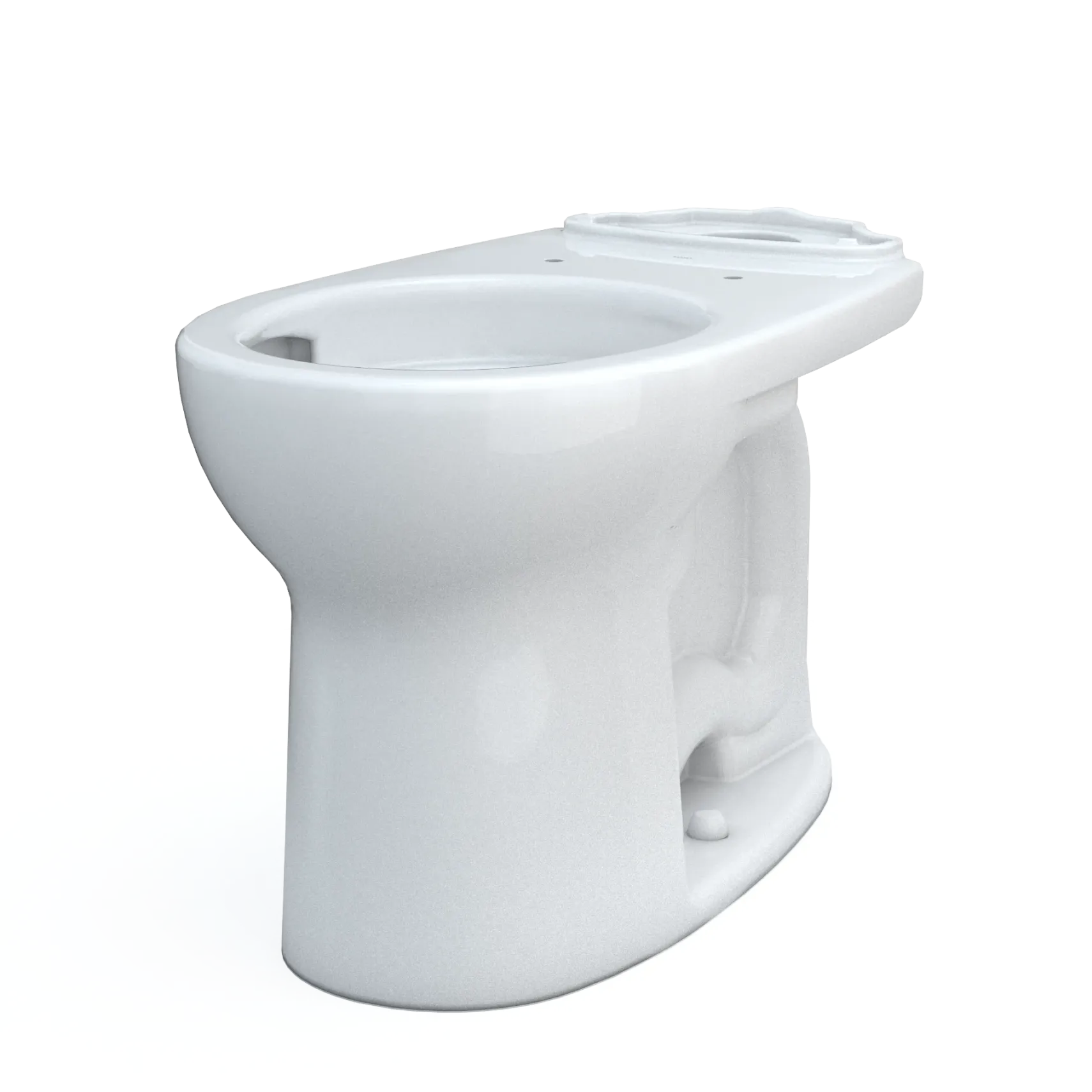 TOTO Drake Round TORNADO FLUSH Toilet Bowl with CEFIONTECT, Cotton White, Vitreous China, C775CEFG#01
