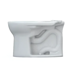 TOTO Drake Round TORNADO FLUSH Toilet Bowl with CEFIONTECT, Cotton White, Vitreous China, C775CEFG#01