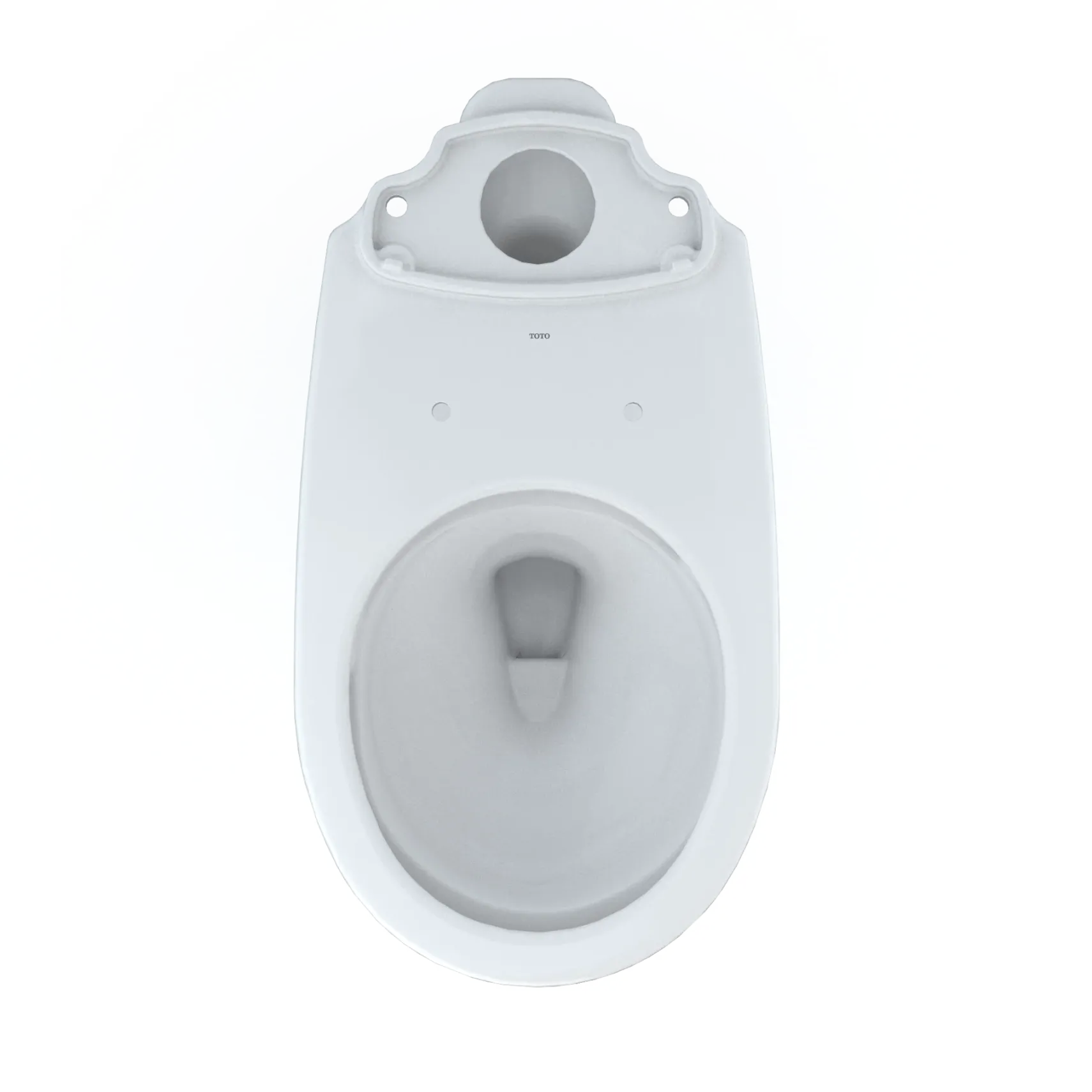 TOTO Drake Round TORNADO FLUSH Toilet Bowl with CEFIONTECT, Cotton White, Vitreous China, C775CEFG#01