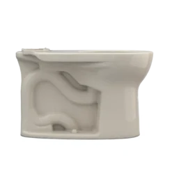TOTO Drake Round TORNADO FLUSH Toilet Bowl with CEFIONTECT, Bone, Vitreous China, C775CEFG#03