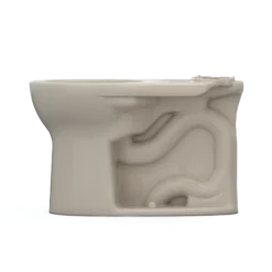 TOTO Drake Round TORNADO FLUSH Toilet Bowl with CEFIONTECT, Bone, Vitreous China, C775CEFG#03
