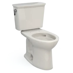 TOTO Drake Transitional Two-Piece Elongated 1.28 GPF Universal Height TORNADO FLUSH Toilet with CEFIONTECT, Sedona Beige, Vitreous China, CST786CEFG#12