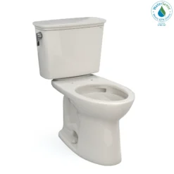 TOTO Drake Transitional Two-Piece Elongated 1.28 GPF Universal Height TORNADO FLUSH Toilet with CEFIONTECT, Sedona Beige, Vitreous China, CST786CEFG#12