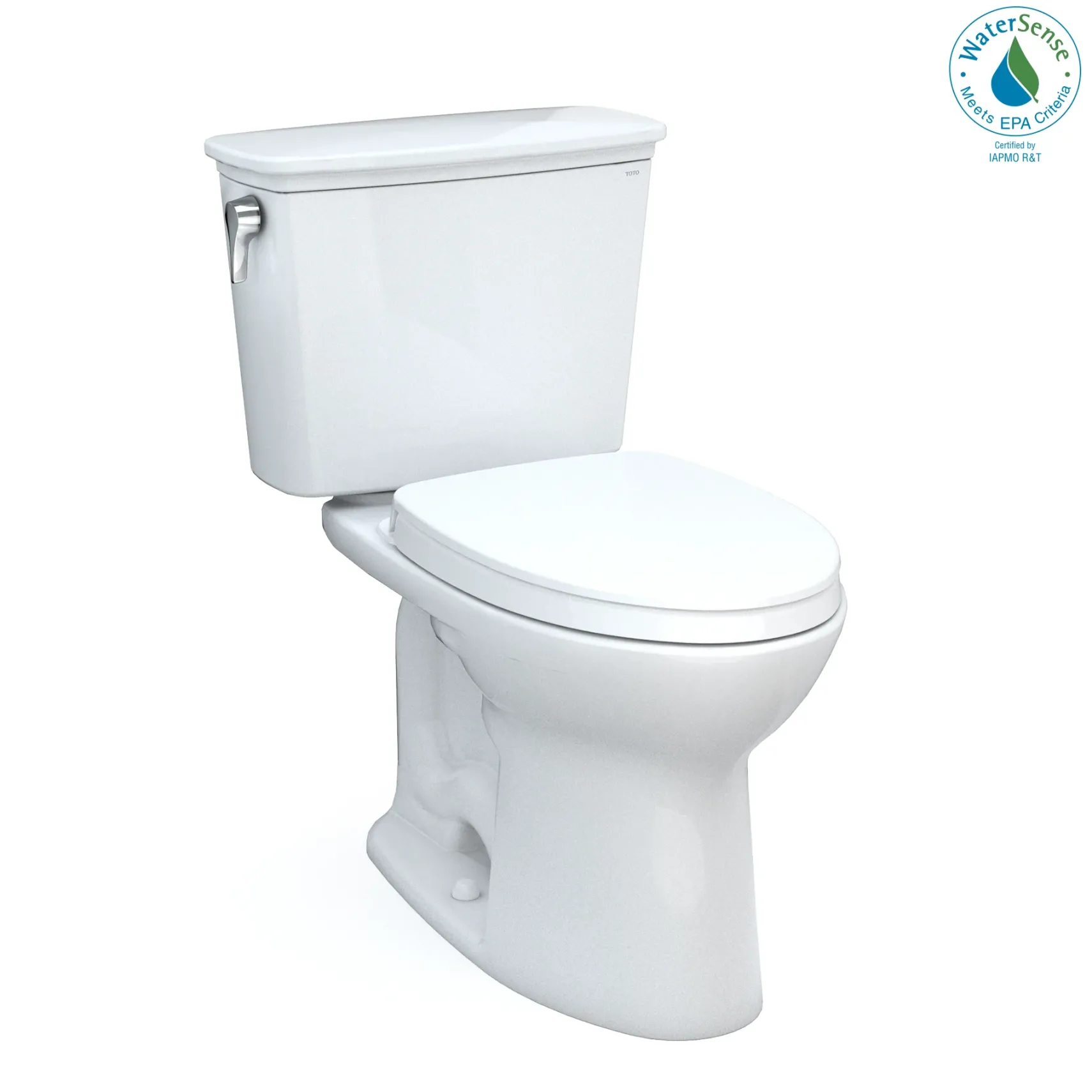 TOTO Drake Transitional Two-Piece Elongated 1.28 GPF Universal Height TORNADO FLUSH Toilet with CEFIONTECT and SoftClose Seat, WASHLET+ Ready, Cotton White, Vitreous China, MS786124CEFG#01
