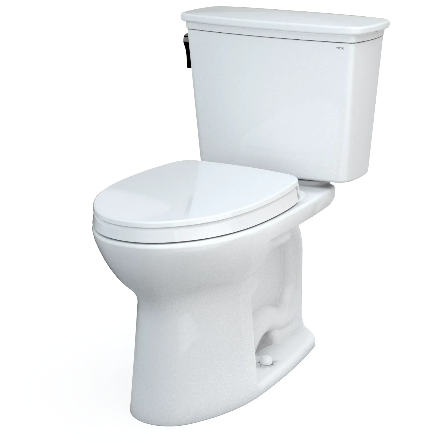 TOTO Drake Transitional Two-Piece Elongated 1.28 GPF Universal Height TORNADO FLUSH Toilet with CEFIONTECT and SoftClose Seat, WASHLET+ Ready, Cotton White, Vitreous China, MS786124CEFG#01