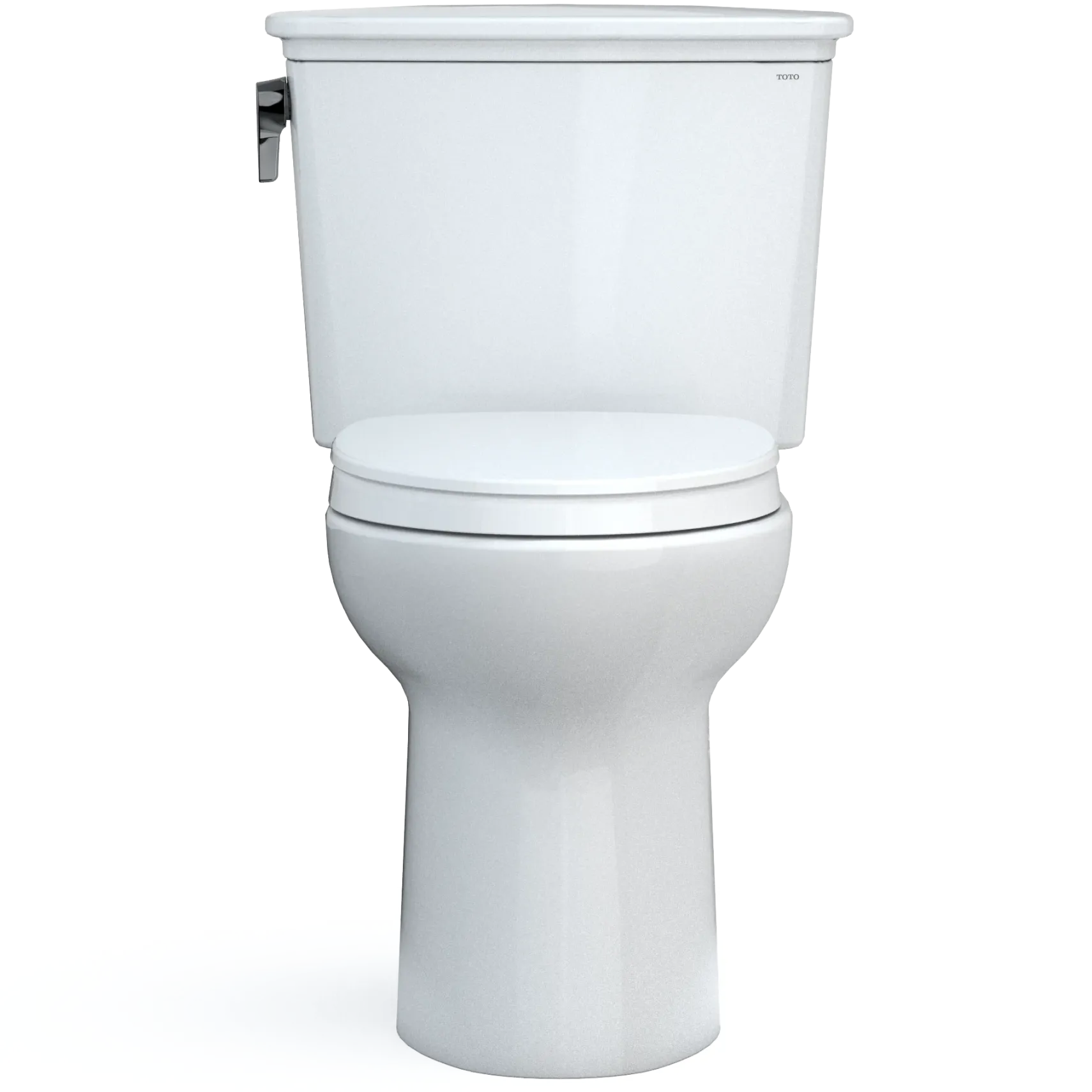 TOTO Drake Transitional Two-Piece Elongated 1.28 GPF Universal Height TORNADO FLUSH Toilet with CEFIONTECT and SoftClose Seat, WASHLET+ Ready, Cotton White, Vitreous China, MS786124CEFG#01