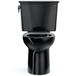 TOTO Drake Transitional Two-Piece Elongated 1.28 GPF TORNADO FLUSH Toilet, Ebony, Vitreous China, CST786CE#51