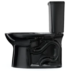 TOTO Drake Transitional Two-Piece Elongated 1.28 GPF TORNADO FLUSH Toilet, Ebony, Vitreous China, CST786CE#51