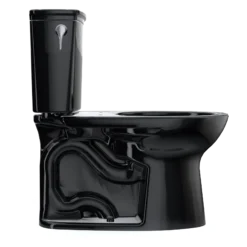 TOTO Drake Transitional Two-Piece Elongated 1.28 GPF TORNADO FLUSH Toilet, Ebony, Vitreous China, CST786CE#51