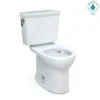 TOTO Drake Transitional Two-Piece Round 1.28 GPF Universal Height TORNADO FLUSH Toilet with CEFIONTECT, Cotton White, Vitreous China, CST785CEFG#01