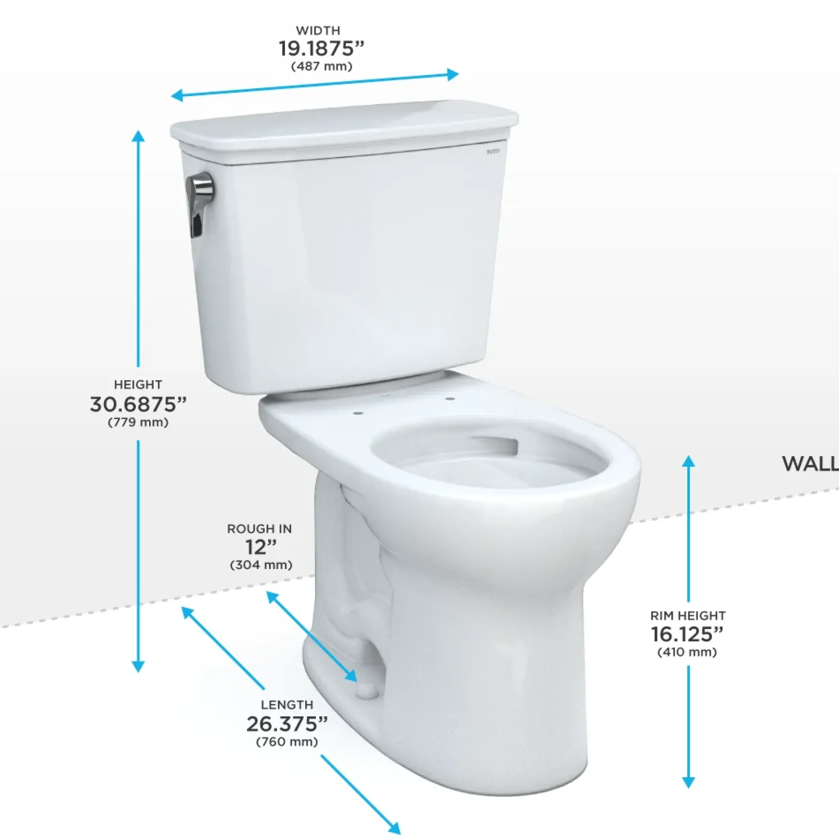 TOTO Drake Transitional Two-Piece Round 1.28 GPF Universal Height TORNADO FLUSH Toilet with CEFIONTECT, Cotton White, Vitreous China, CST785CEFG#01