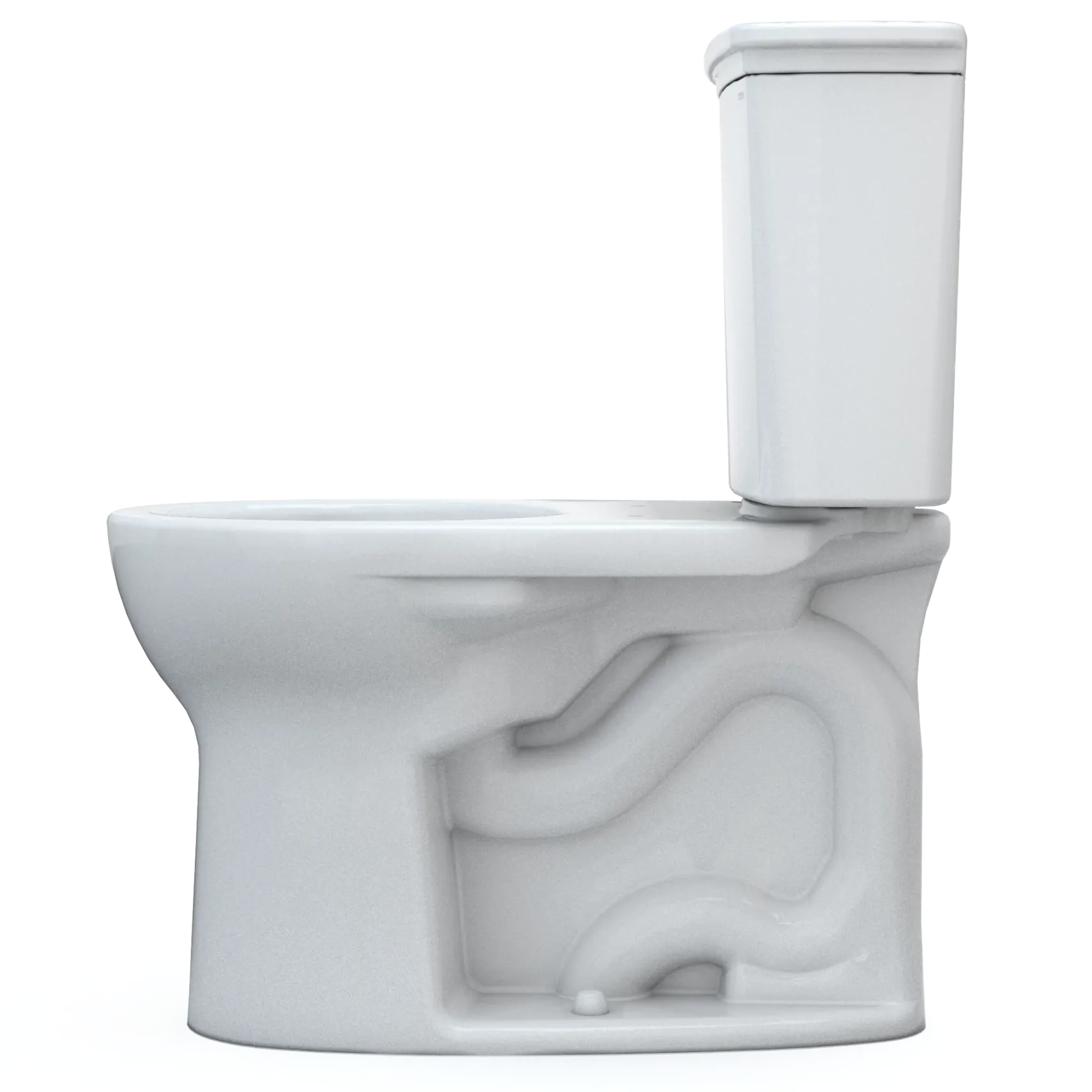 TOTO Drake Transitional Two-Piece Round 1.28 GPF Universal Height TORNADO FLUSH Toilet with CEFIONTECT, Cotton White, Vitreous China, CST785CEFG#01