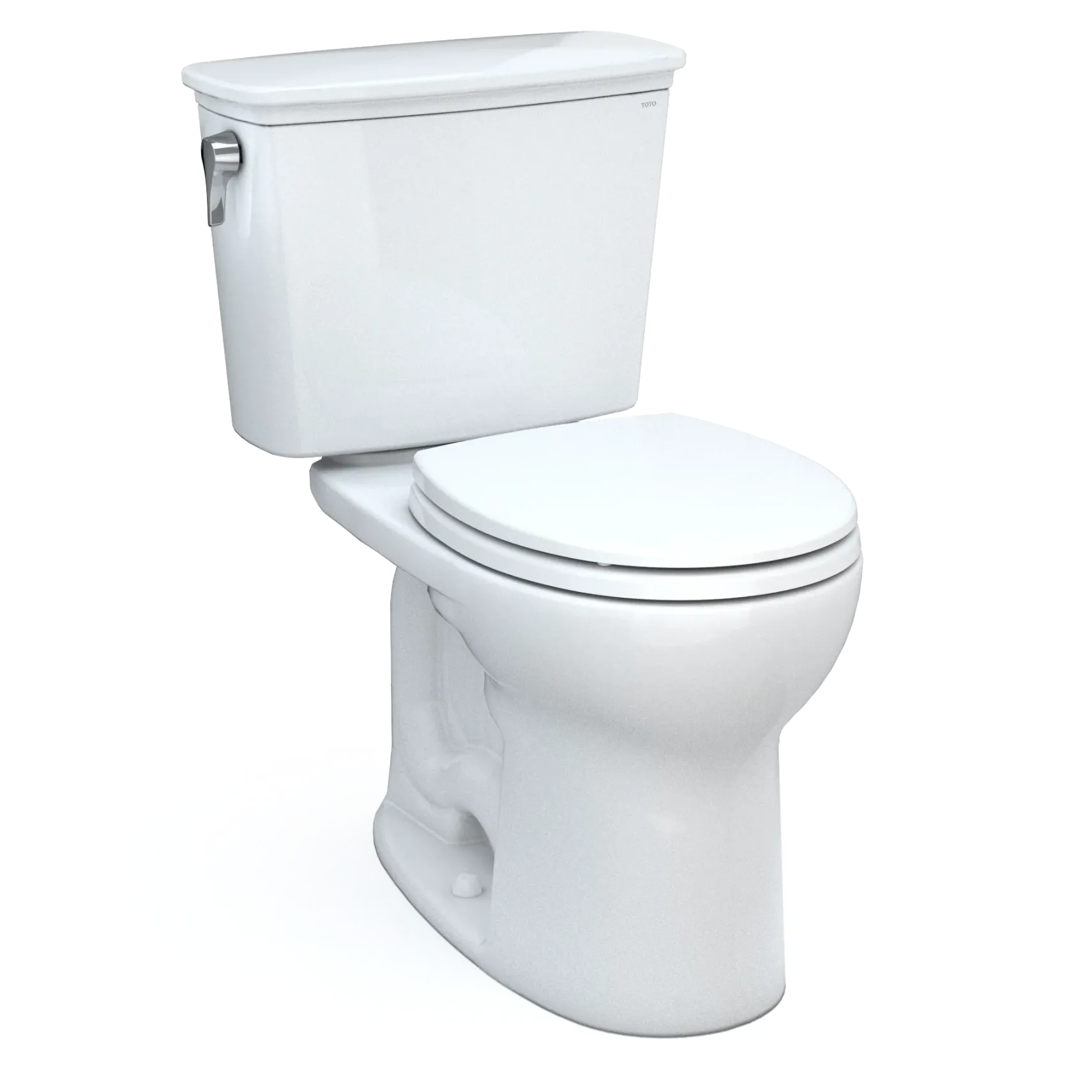 TOTO Drake Transitional Two-Piece Round 1.28 GPF Universal Height TORNADO FLUSH Toilet with CEFIONTECT, Cotton White, Vitreous China, CST785CEFG#01