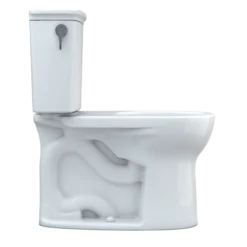 TOTO Drake Transitional Two-Piece Round 1.28 GPF Universal Height TORNADO FLUSH Toilet with CEFIONTECT, Cotton White, Vitreous China, CST785CEFG#01