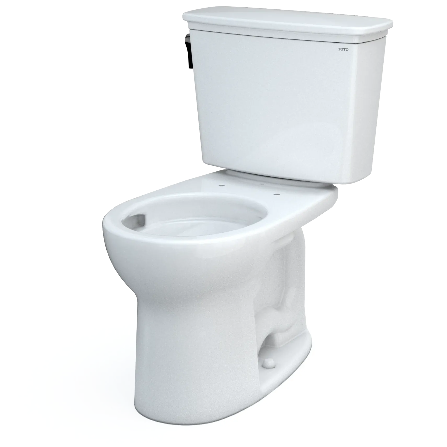 TOTO Drake Transitional Two-Piece Round 1.28 GPF Universal Height TORNADO FLUSH Toilet with CEFIONTECT, Cotton White, Vitreous China, CST785CEFG#01